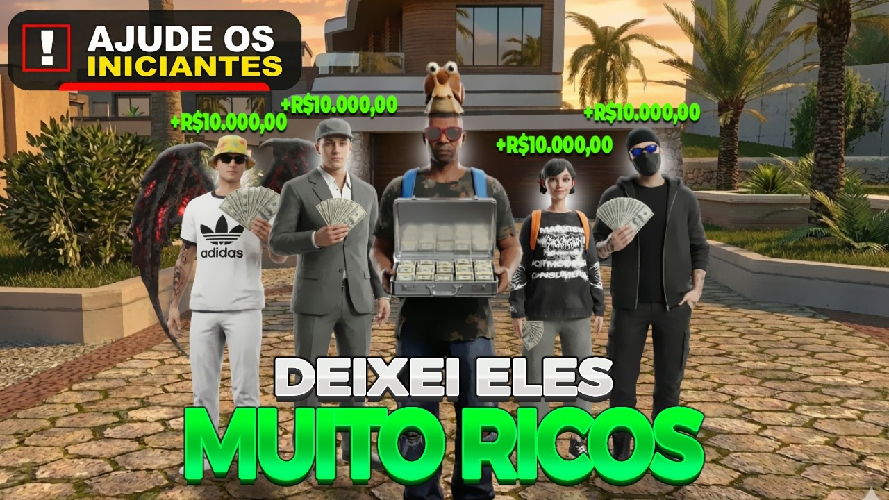 😱 FINGI SER POBRE NO RIO RISE E AJUDEI OS INCIANTES A FICAREM MUITO RICOS!