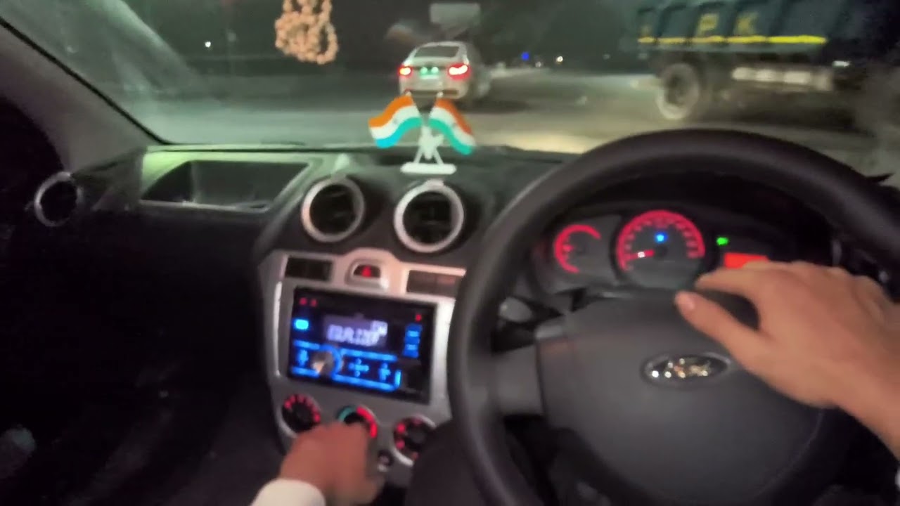 Midnight POV drive in city roads II Ford Figo 2014 model manual transmission II 4K ASMR ultrawide II