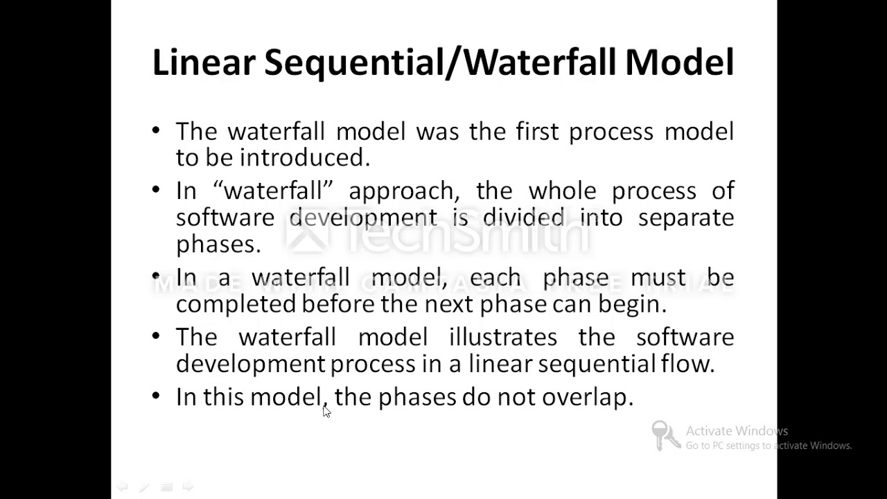 BSCS 4 Software Process Models 1(Water Fall model)