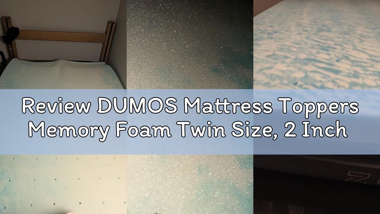 Review DUMOS Mattress Toppers Memory Foam Twin Size, 2 Inch Thick Bed Topper Pad Cooling Gel Infused