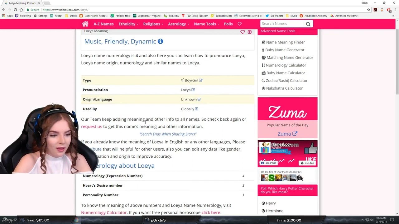 Loeya searches the meaning of her name