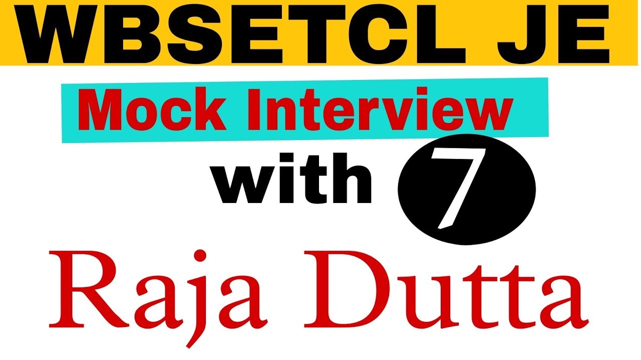 WBSETCL JE 2022| Mock Interview| Raja Dutta| AMIT BAIRAGYA