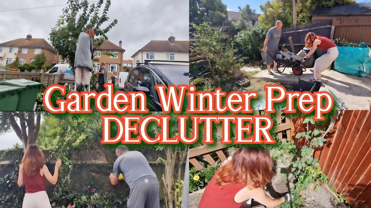 Garden DECLUTTER & Winter Prep! (Trim ya bush!!) #garden #declutter #tidy #organise 