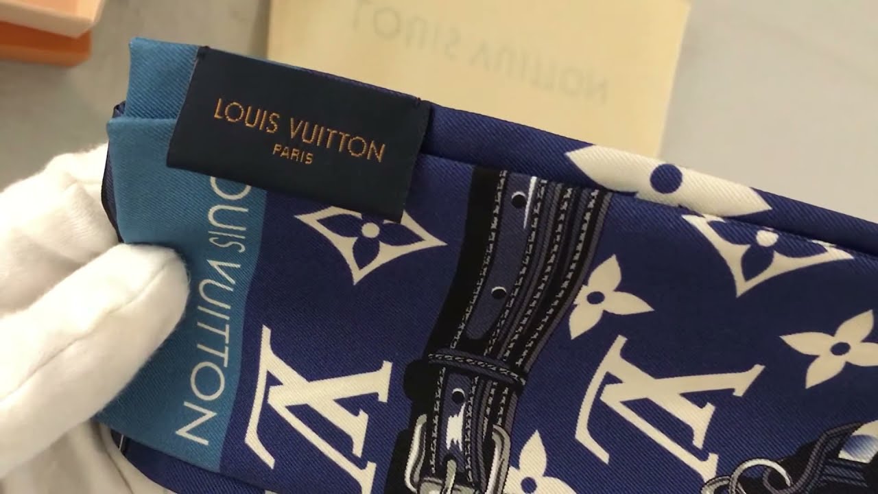 Louis Vuitton, LV Escale Confidential Bandeau, Blue Tie-Dye, Summer 2020 - unboxing