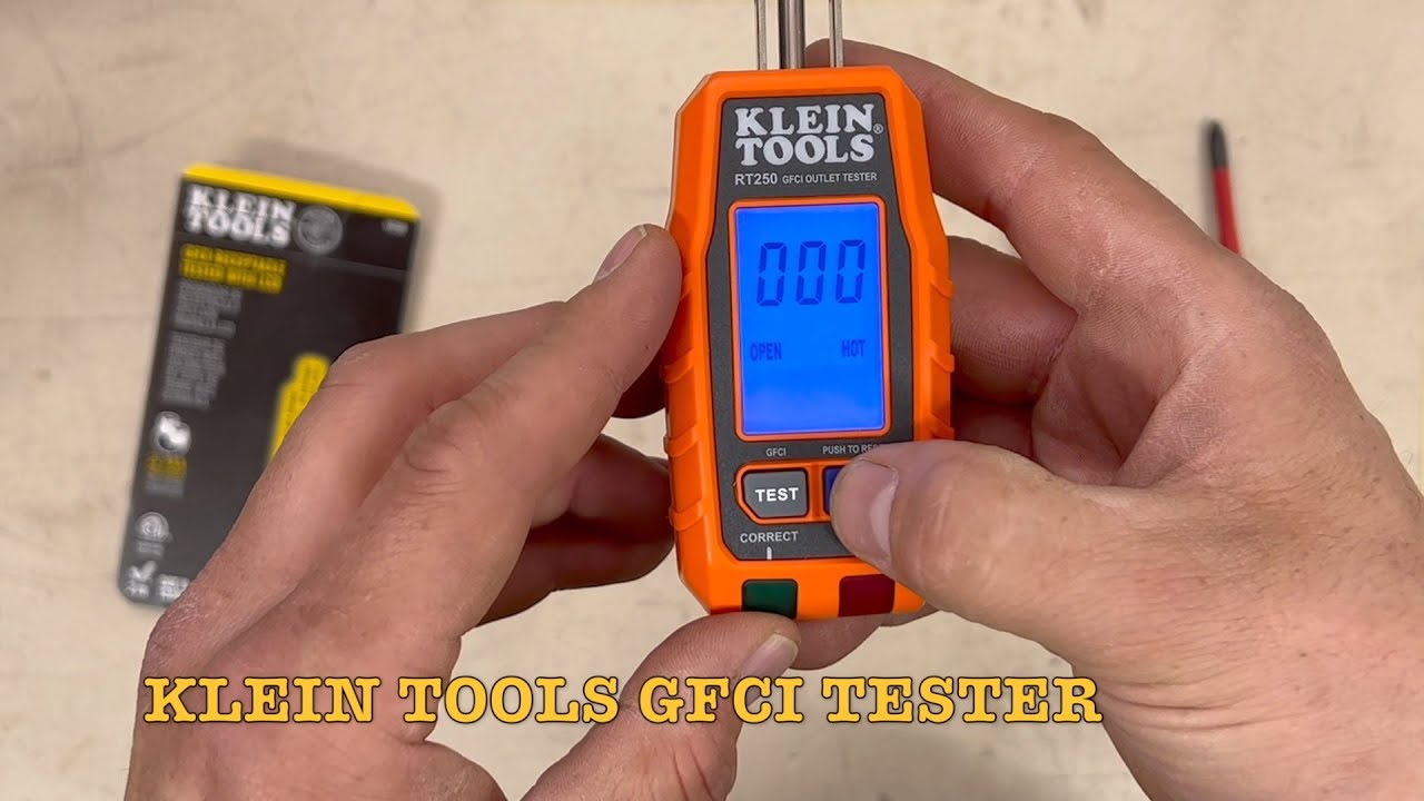 Klein Tools GFCI RT250 LCD Outlet Tester