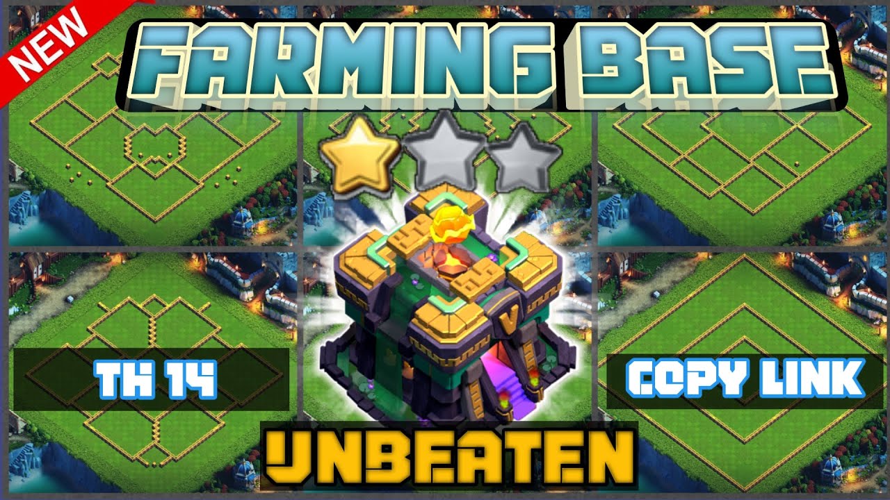 TOP 10 BEST TH14 FARM BASE || TH 14 FARMING BASE WITH LINK || TH14 COC BASE LAYOUT  UPDATE 2023