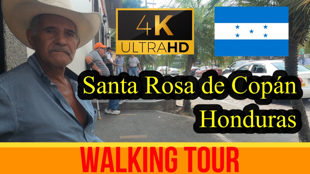 🇭🇳【4K 60fps】Santa Rosa de Copán~ Walking Tour - Nicaragua