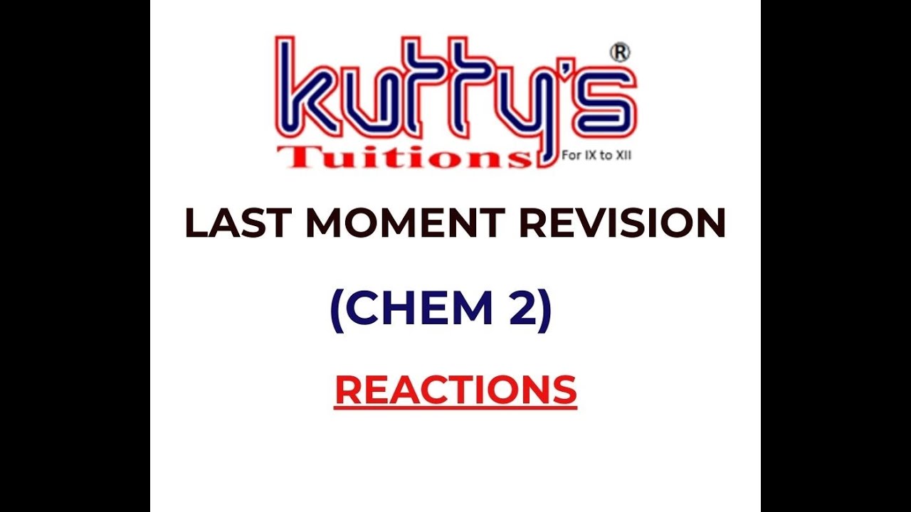 XII Chem 2 Reactions