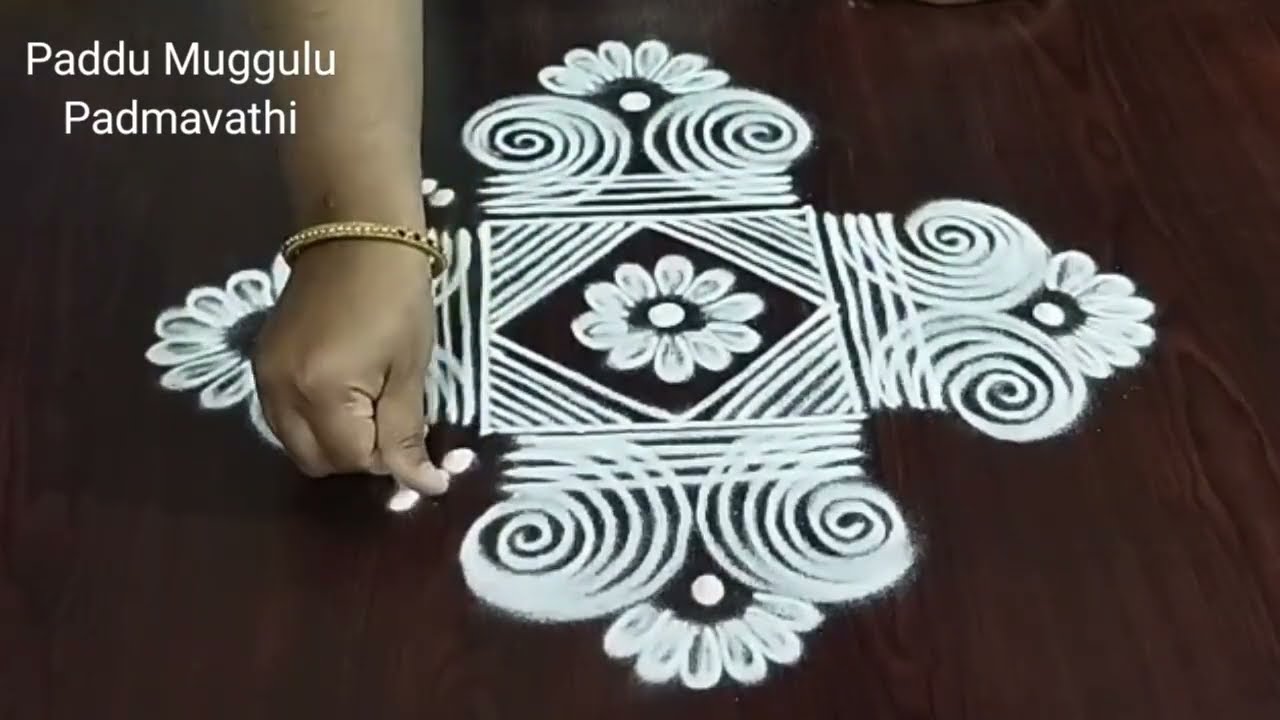 Dhanurmasam Muggulu 🌻 Traditional Rangoli Designs 🌻 Simple Geethala Muggulu 🌻 Paddu Muggulu 