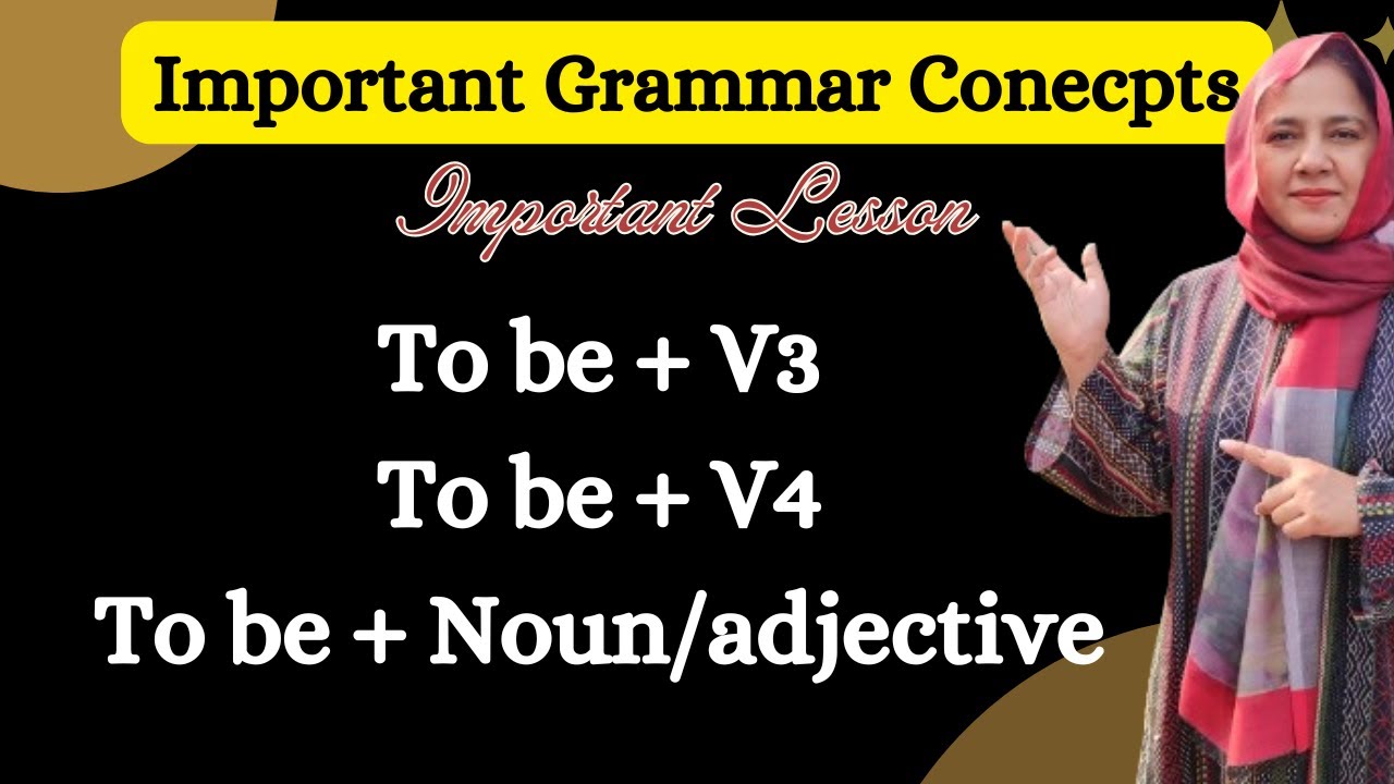 To be + v3  vs To be + v4 vs To be + noun adjective - Important Grammar Concepts