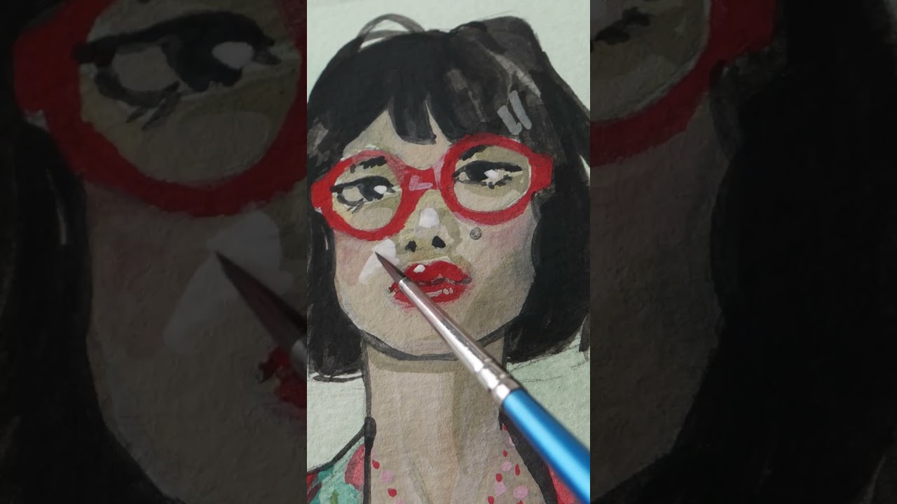 do you have to listen to ALL the feedback you get? | #gouache #portrait challenge day 15