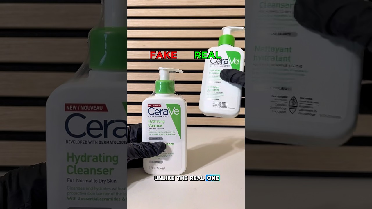 Fake Vs Real Cerave Hydrating Cleanser 