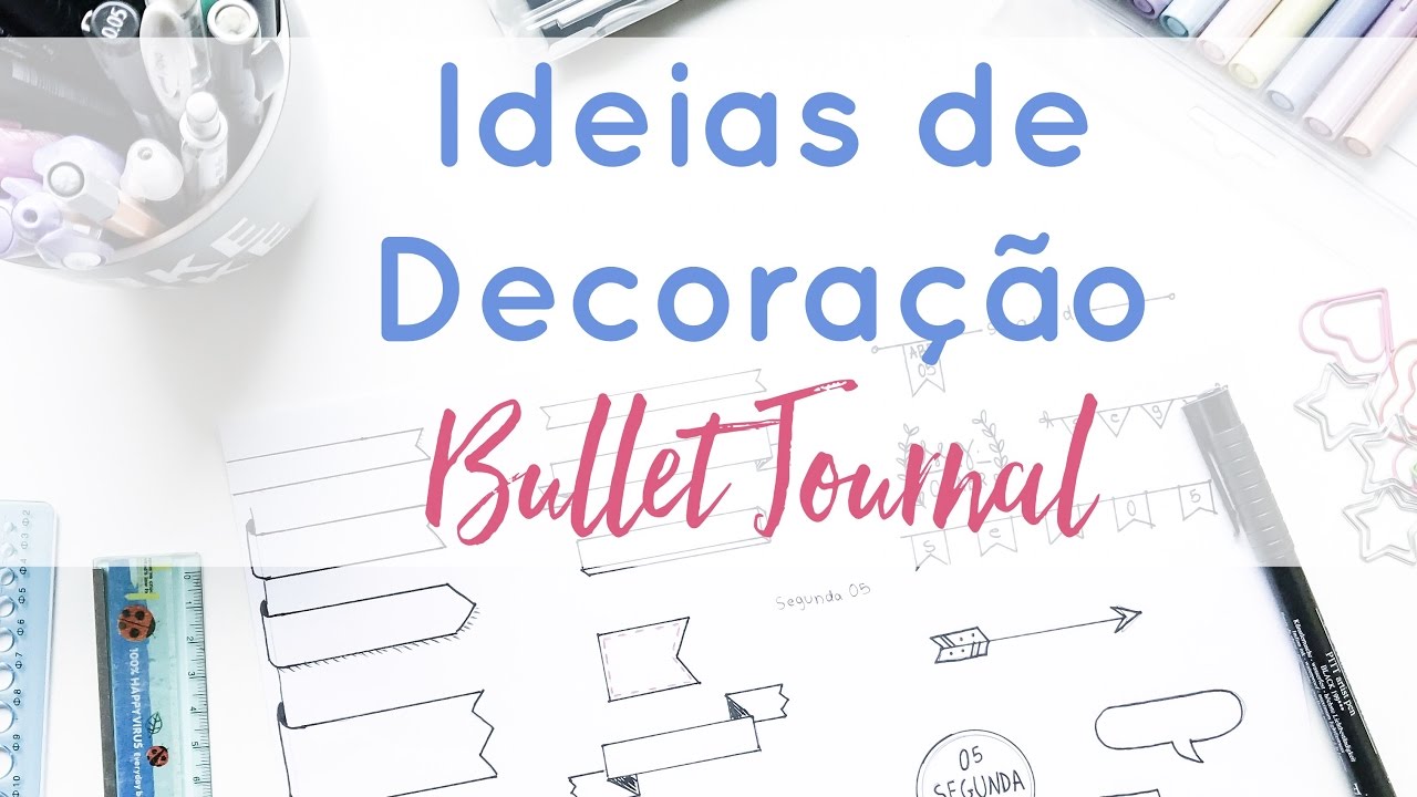 BULLET JOURNAL // Decorando o Bujo - Diferentes Títulos e Decorações