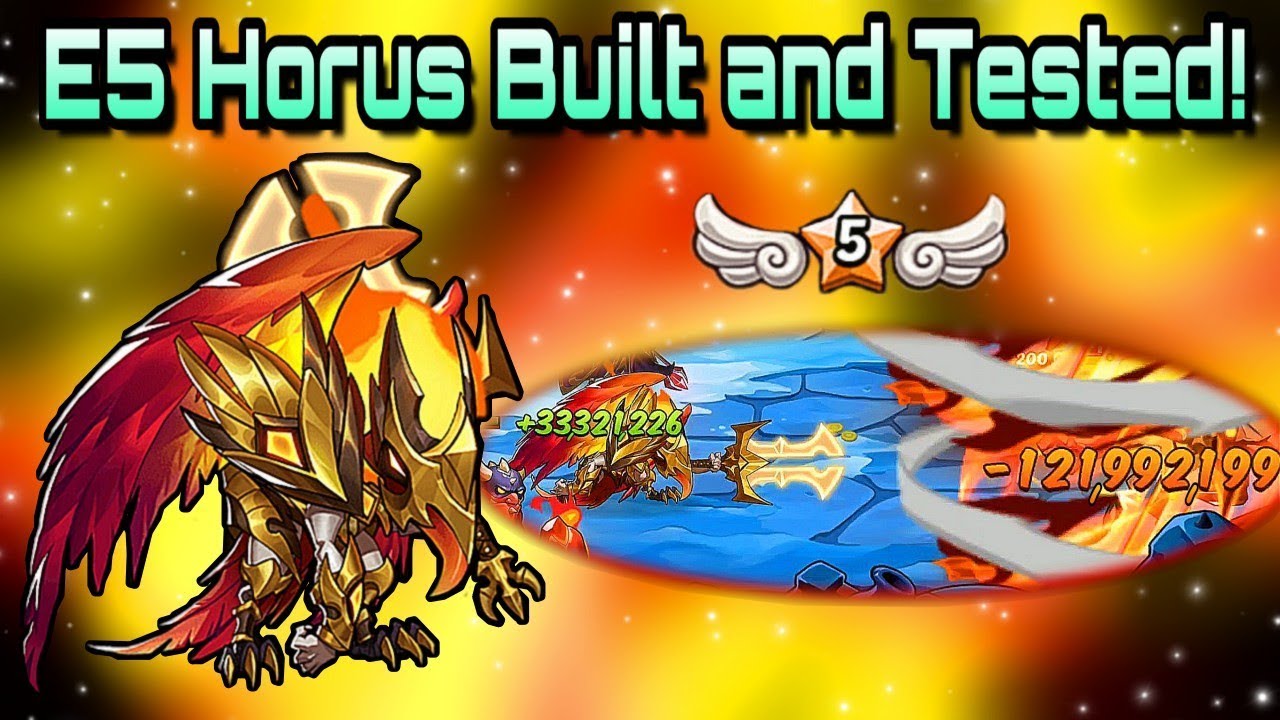 Idle Heroes (O+) — Создание и тестирование Хоруса E5! — Лучшие сборки для PvE