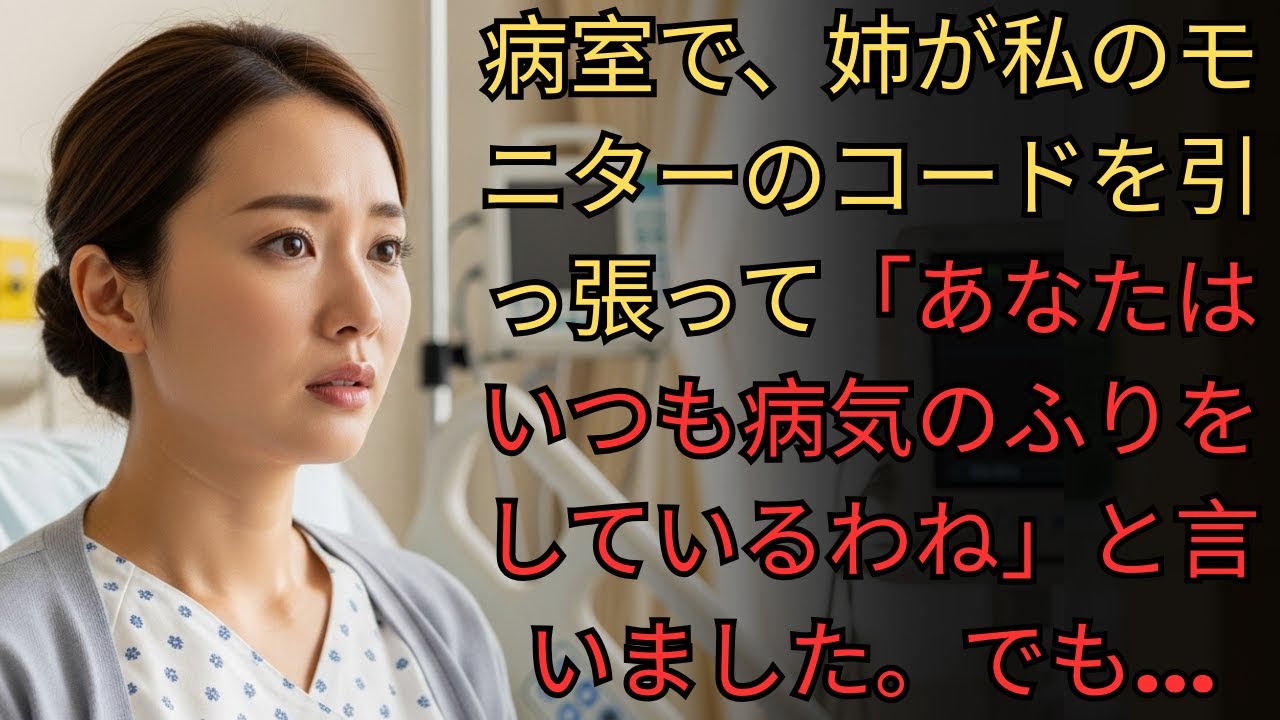 病室で、姉が私のモニターのコードを引っ張って「あなたはいつも病気のふりをしているわね」と言いました。でも…