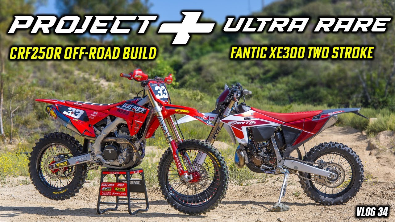 PROJECT HONDA PLUS ULTRA RARE FANTIC 300 TWO STROKE! - DIRT BIKE VLOG 34