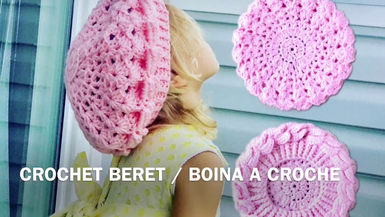 CROCHET BERET HAT DIY / GORRO BOINA A CROCHE