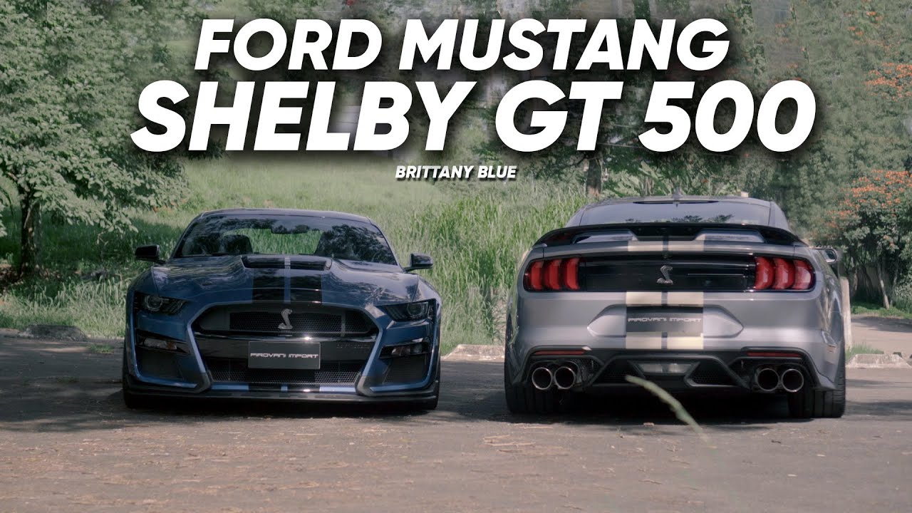 MAIS POTENTE QUE FORD GT? FORD MUSTANG SHELBY GT500 NA COR BRITTANY BLUE