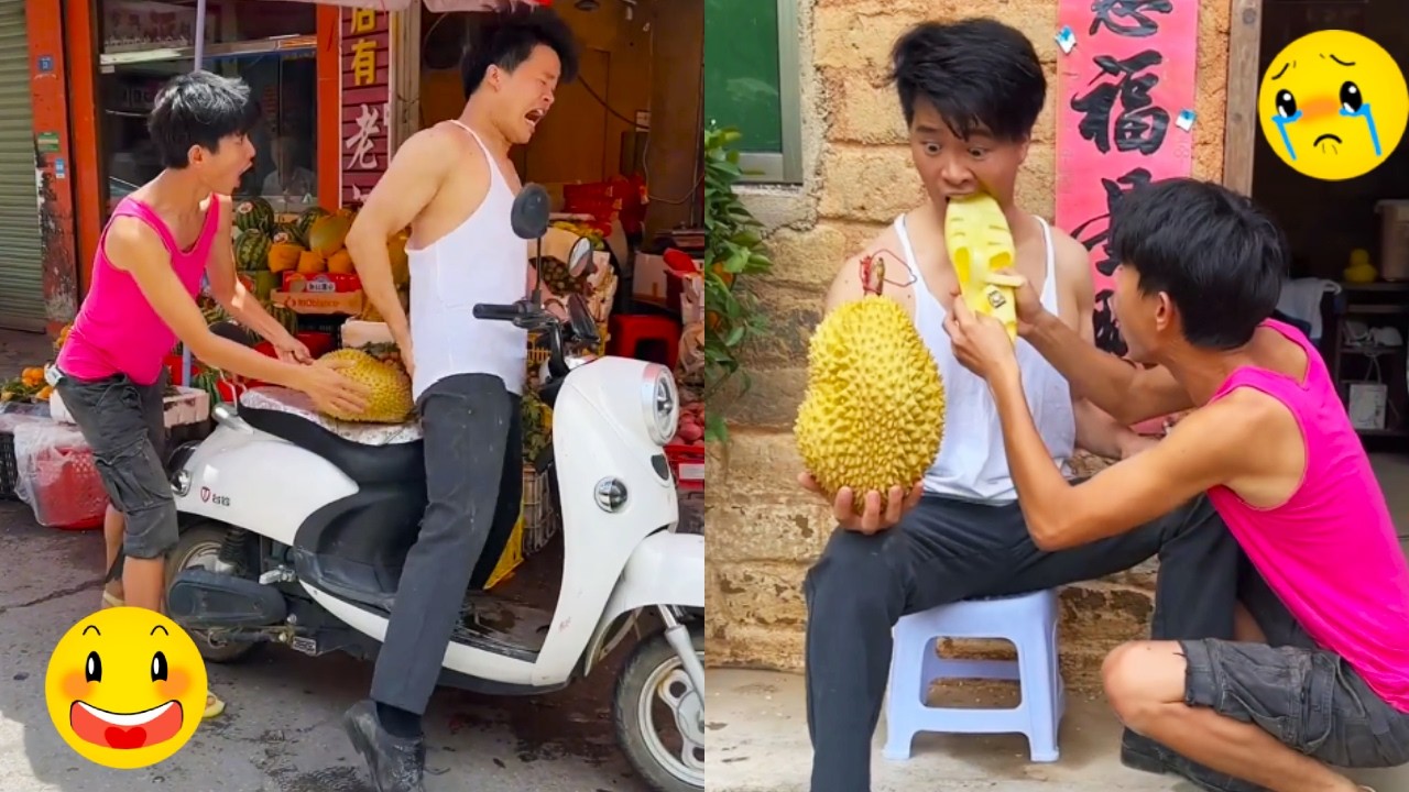 ड्यूरियन से वार करने से उसकी मौत हो गई।#funny #मज़ेदार #मजेदार #comedy #shortsvideo