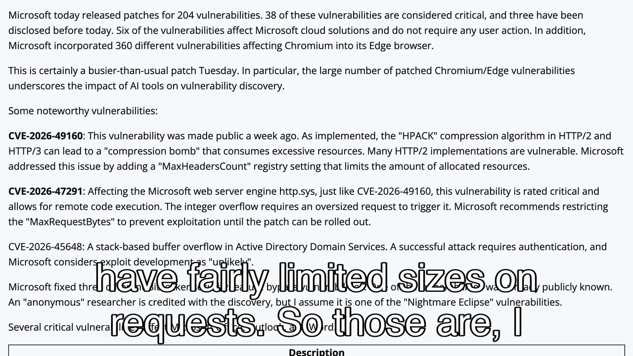 SANS Stormcast Wednesday, June 10th, 2026: Microsoft Patch Tuesday; Miasma Source Published; Fo&hellip;