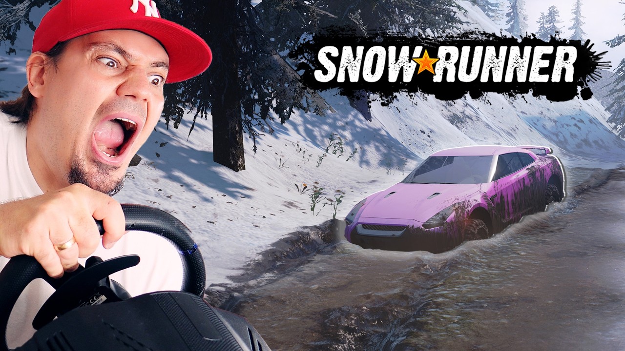 🚚 Mój RÓŻOWY SKYLINE wylądował w ŚNIEGU! *Rzakob mnie zakopał* | Snowrunner Ft. @Rzakob