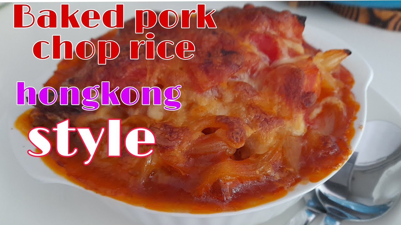 baked pork chop rice//hongkong style ala Haha cece vlog