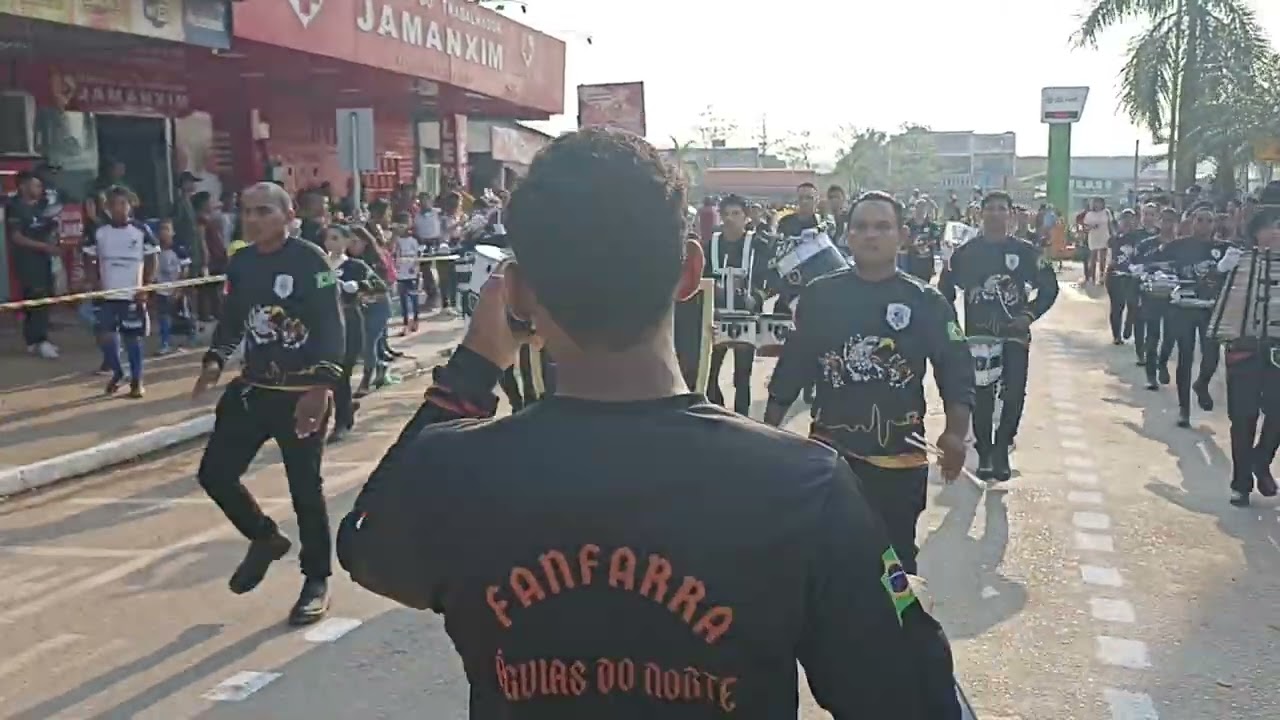 Fanfarra &Aacute;guia do Norte no desfile de 7 de setembro em Novo Progresso-PA
