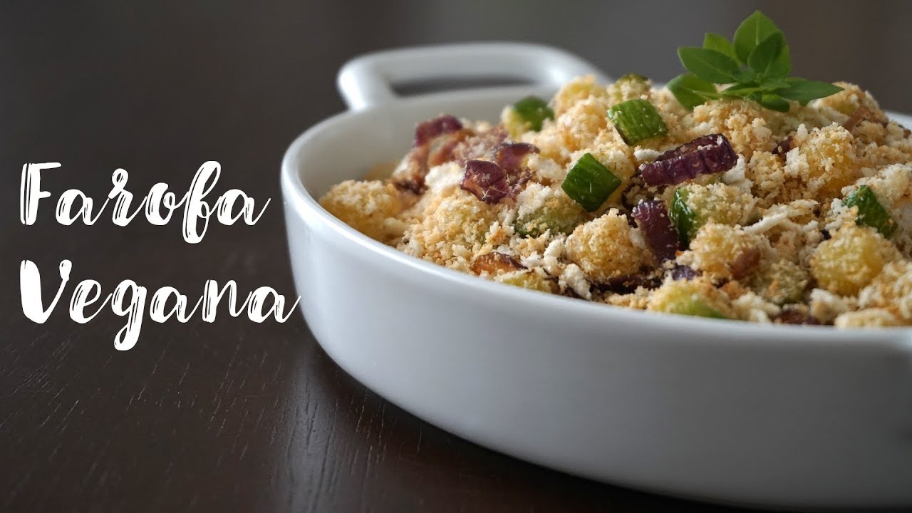 Farofa Vegana de Abobrinha e Cebola Roxa