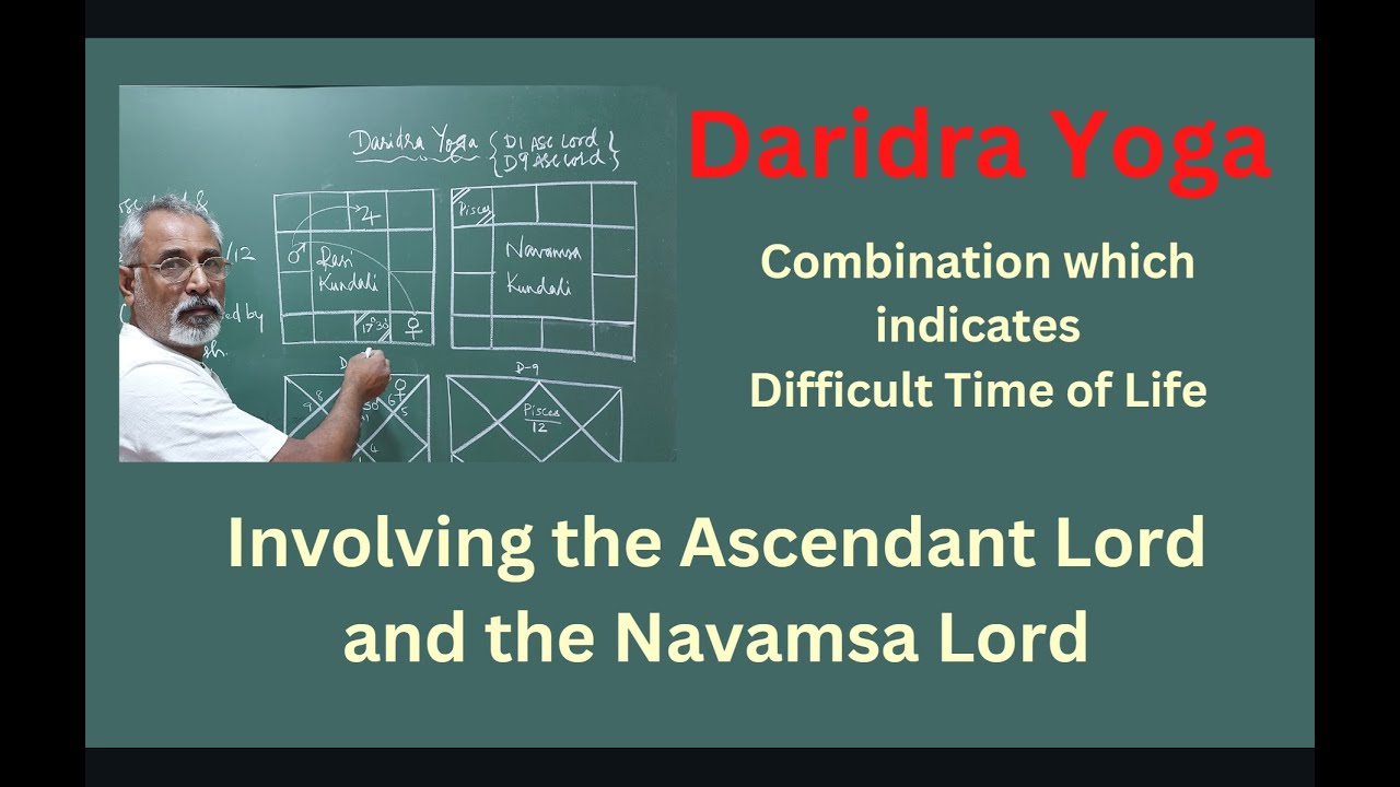 Class - 427 // Daridra Yoga - Involving the Ascendant lords of D1 and D9 and the Maraka planet.