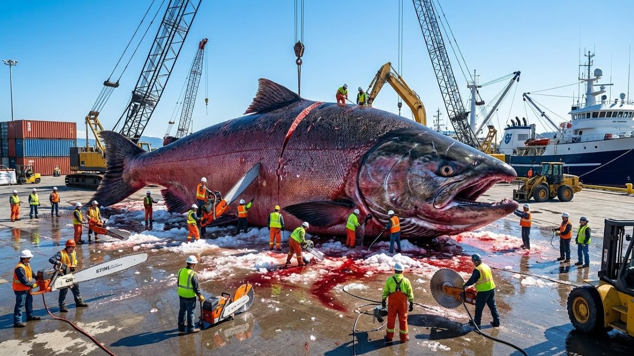 24 HOURS on the Bering Sea King Salmon (Chinook) Hauls & Onboard Processing (Full Documentary)