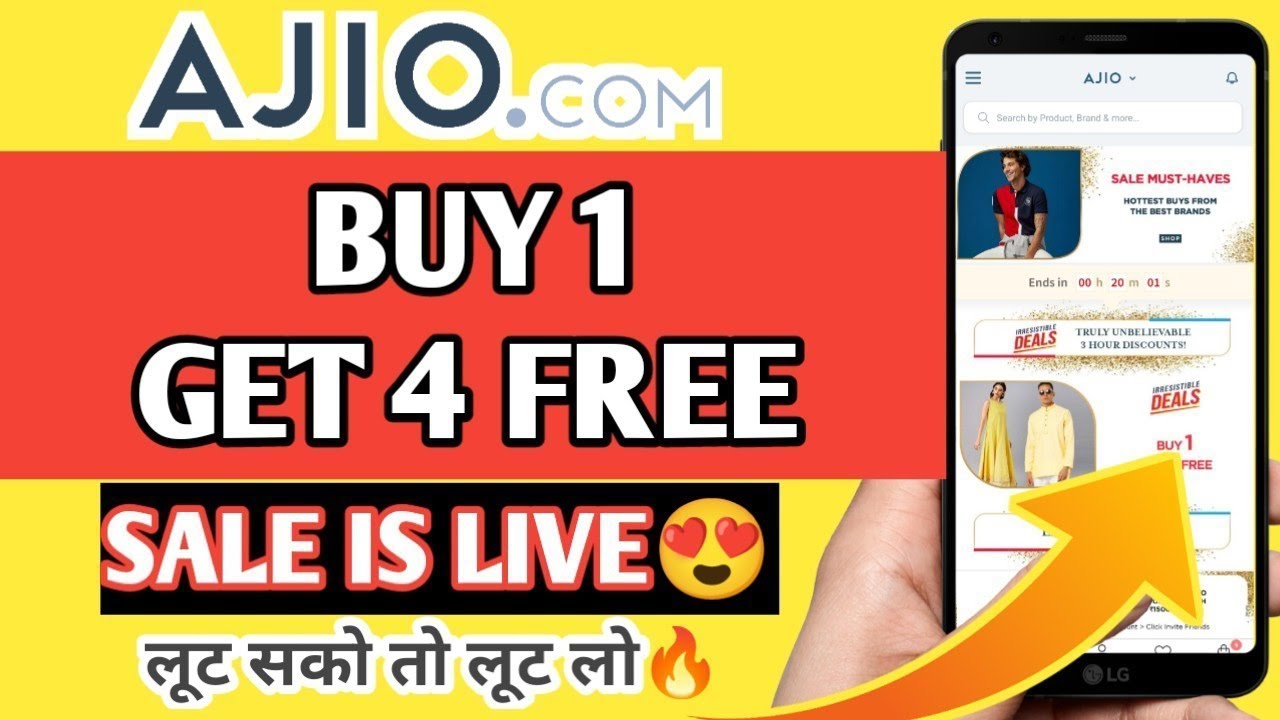 AJIO BUY 1 GET 4 FREE OFFER🔥 | AJIO BIG BOLD SALE OFFER😍 | HOW TO PURCHASE BUY 1 GET 4 FREE ON AJIO