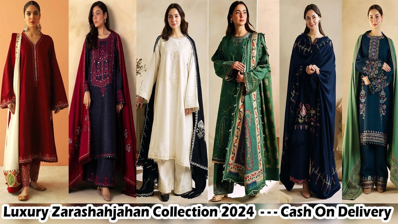 LUXURY ZARASHAJAHAN EMBROIDERED COLLECTION 2024 || WINTER COLLECTION 2024 || LOW PRICE THREE PIECE !