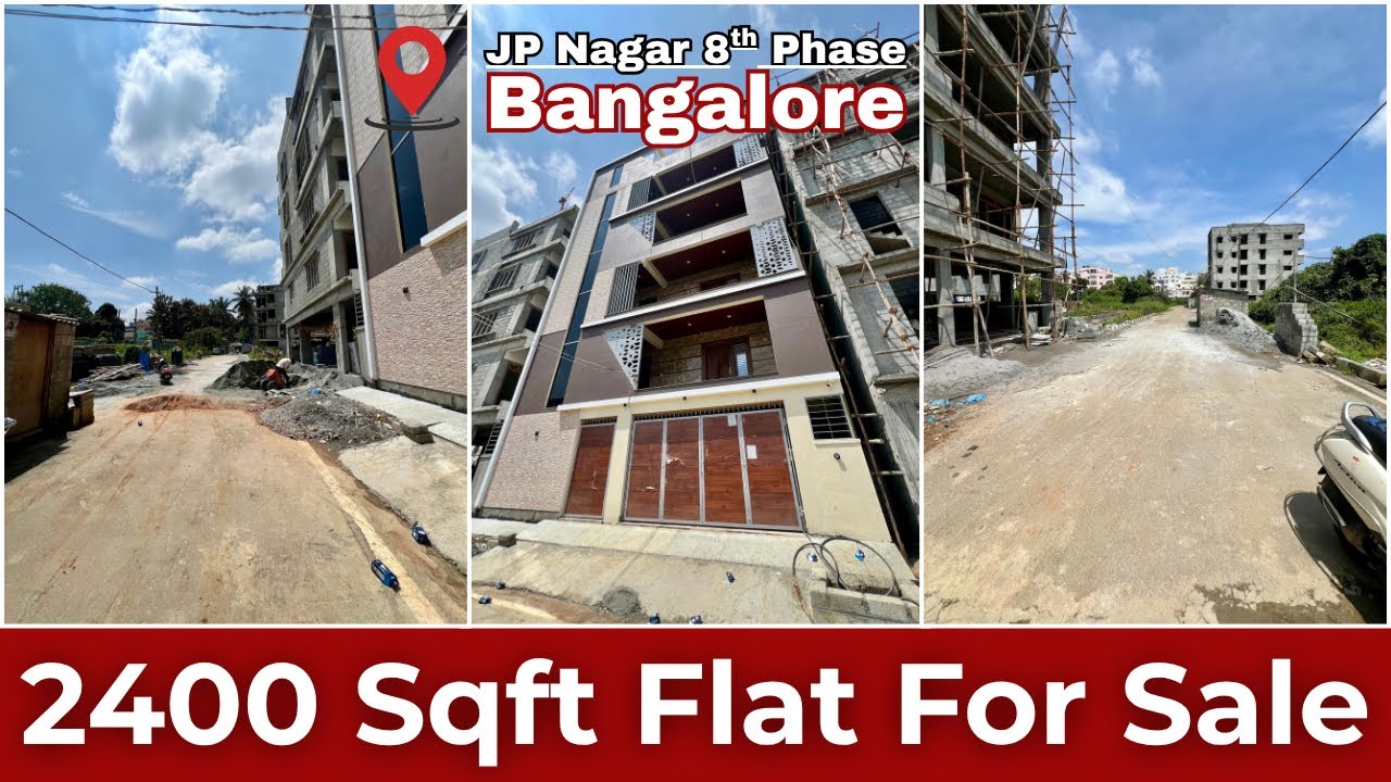 2400 Sqft Independent Floor Flats For Sale in Bangalore | JP Nagar 8th Phase | Good Location | 