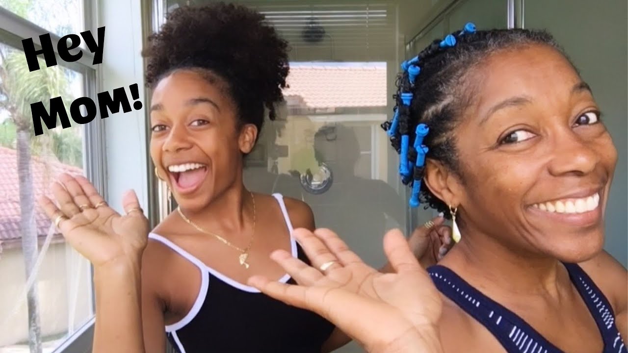 First time doing moms natural hair