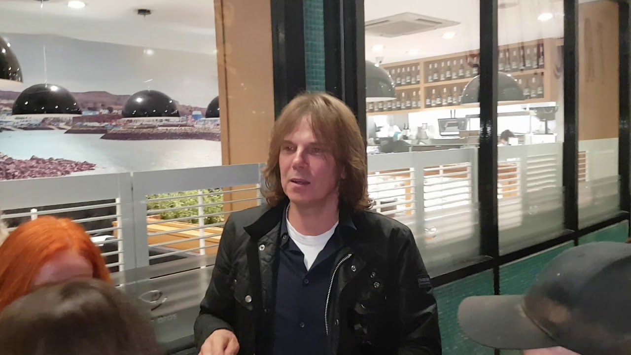 Joey Tempest of Europe last Night in Dublin Olympia Theatre signing Autographs.