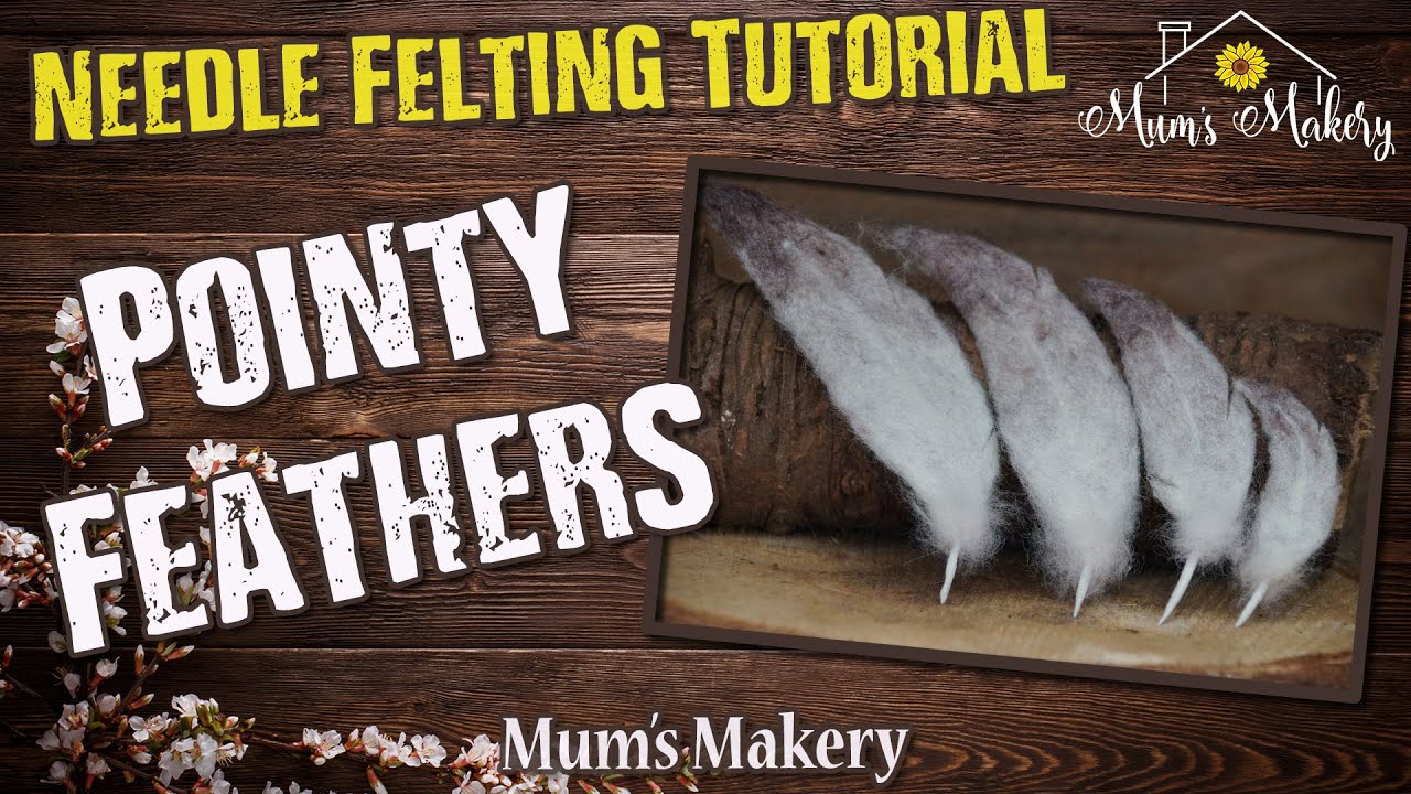 Make Needle Felted Feathers, Realistic - Full Tutorial / How To