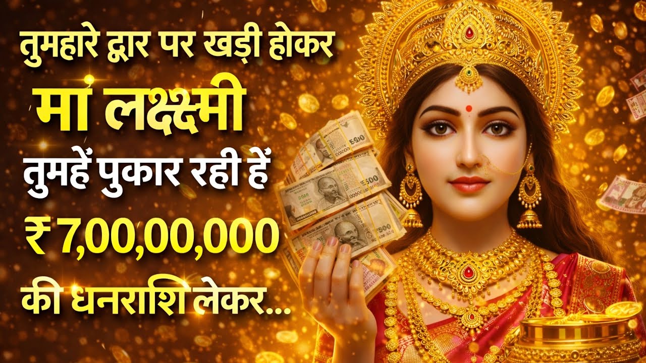 तुम्हारे द्वार पर खड़ी होकर मां लक्ष्मी तुम्हें पुकार रही है@मां लक्ष्मी का आशीर्वाद #maa #motivation