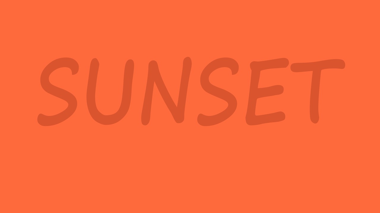 Sunset Orange Screen (1h/4K)🔇