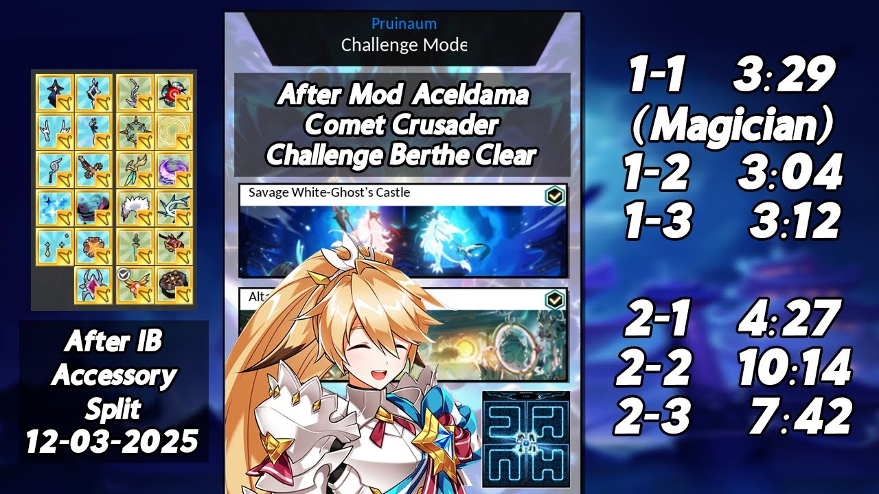 [Elsword NA/엘소드] Comet Crusader Challenge Berthe Full Clear - 코멧 크루세이더 베르드 도전모드 풀 클리어