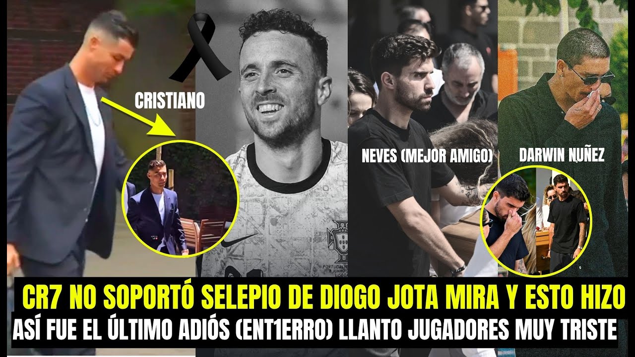 CR7 NO AGUANTÓ EL ENTIERR0 DE DIOGO JOTA Y ESTO HIZO, ASÍ FUE EL SEPELIO LLANTO DE CRACKS MUY TRISTE