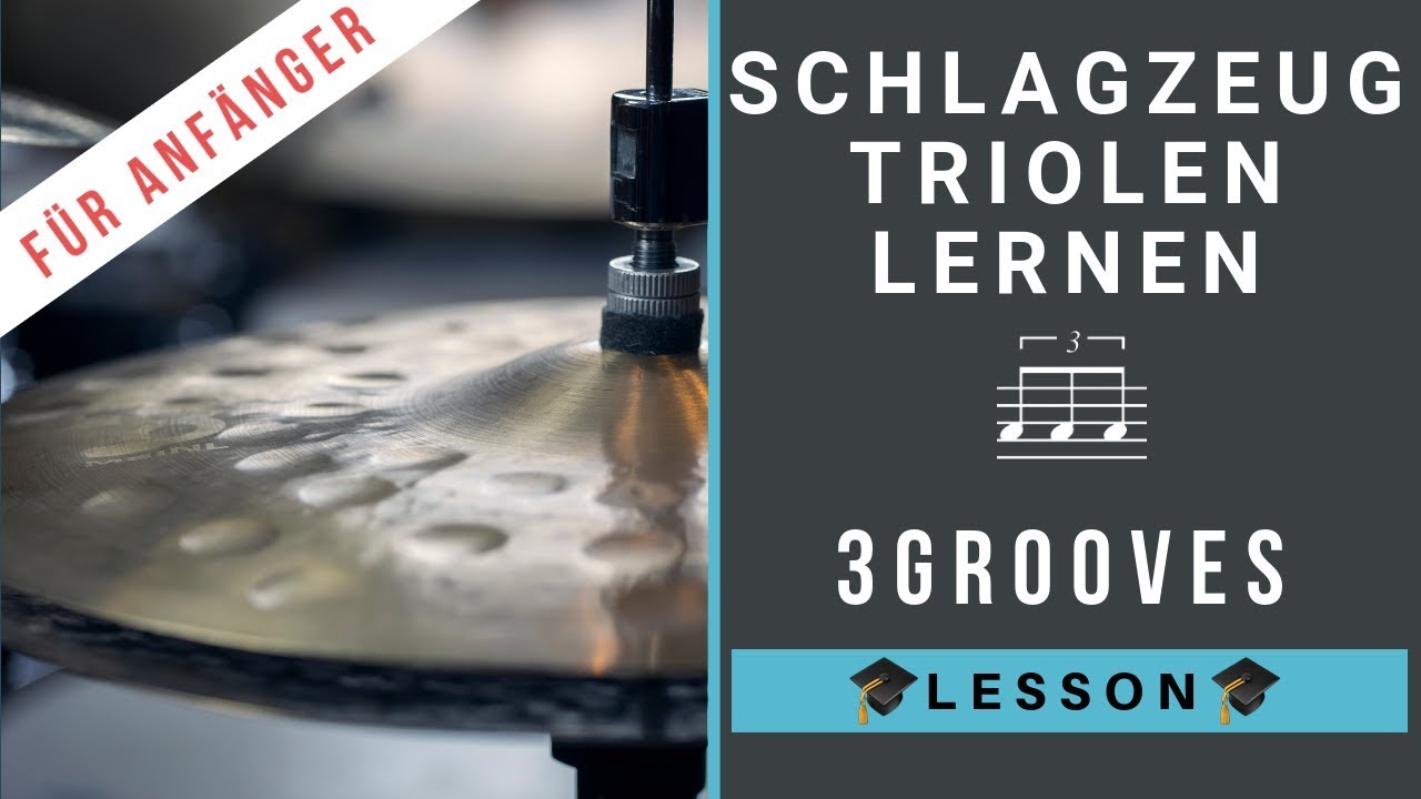 Schlagzeug Triolen lernen - 3 triolische Grooves