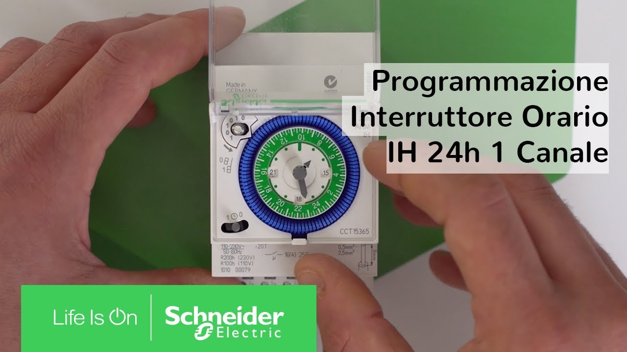 Programmazione di un Interruttore Orario Meccanico IH 24h 1 Canale | Schneider Electric Italia