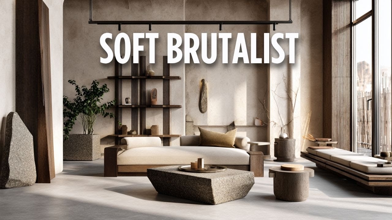 Soft Brutalist Interiors That Feel Calm & Spacious