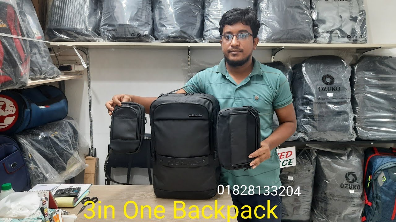 Arctic Hunter 3in One Multi Function Waterproof Laptop 15.6 Office Backpack 01828133204