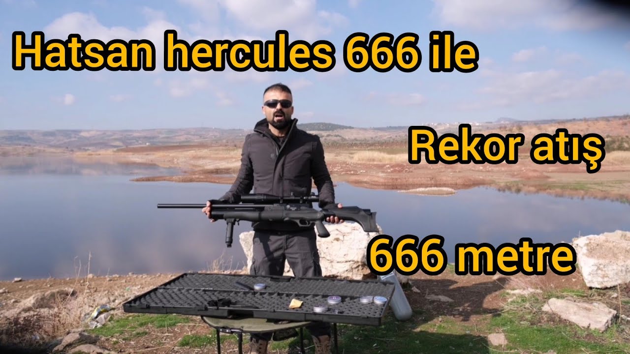 Rekor atış. Hatsan Hercules 666 ile 666 mt.ye nokta konmuştur. Long range (666 mt.)with hercules 666