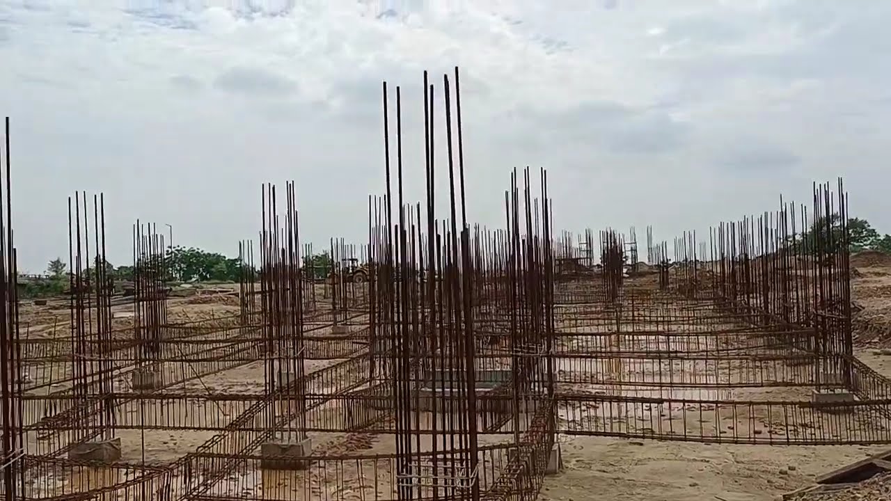 RCC Column Construction Work Non Science Block #cuj 