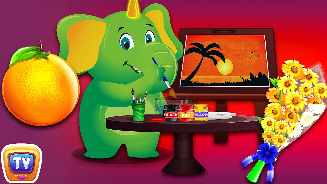 Kids Learn New Objects with Orange Colour Song | ChuChu TV Surprise Learning Eggs