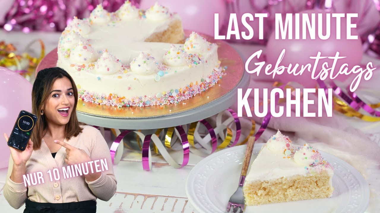 Die ultimative LAST MINUTE 10 Minuten Geburtstagstorte 😍 Kein Ofen und keine Eier nötig