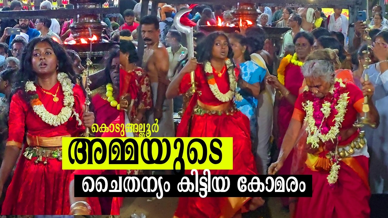 കൊടുങ്ങല്ലൂർ ഭരണി 2026   കോമരം അമ്മയുടെ നടയിൽ നിറഞ്ഞാടി  kodungallurbharani2026