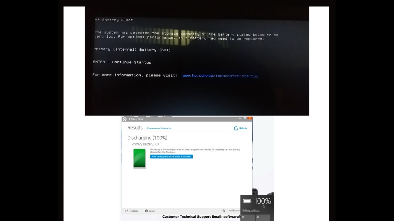 Laptop HP Battery Alert Error 601 To Fix
